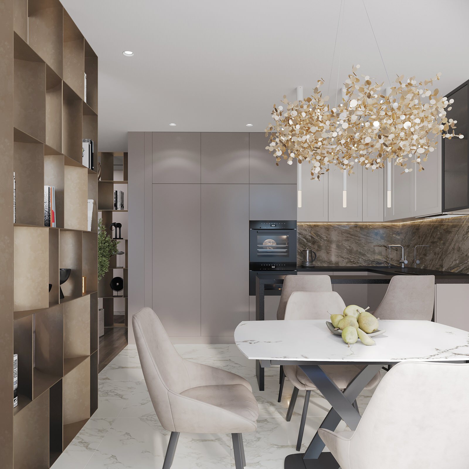 Проект гостиной в ЖК "Фили Сити"