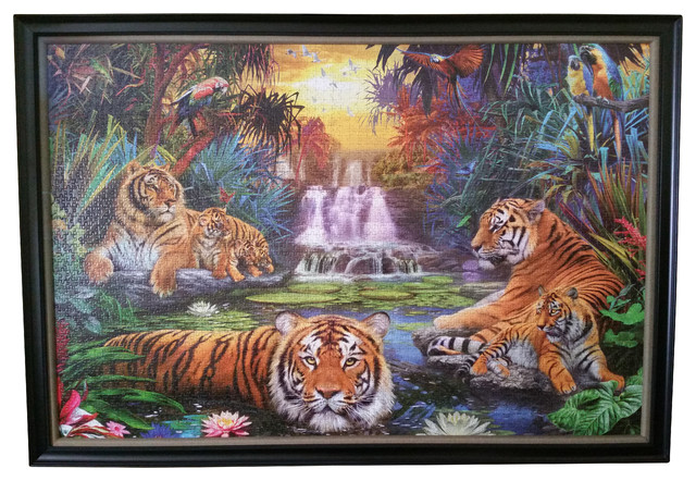 Ravensburger Tiger 3000 Piece Puzzle  Completed and Framed 