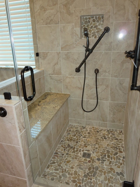 Example of a mid-sized classic home design design in Austin