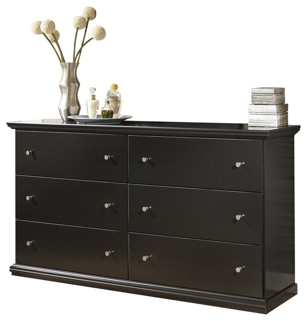 Ashley Maribel 6 Drawer Dresser Black Traditional Dressers