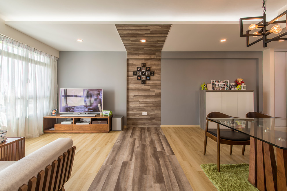Modern living room in Singapore.