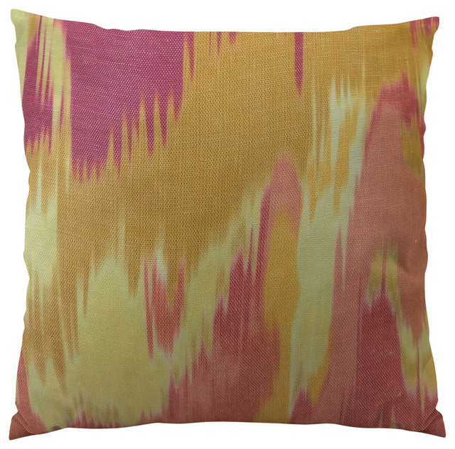 Plutus Olavanna Ikat Handmade Throw Pillow, 20