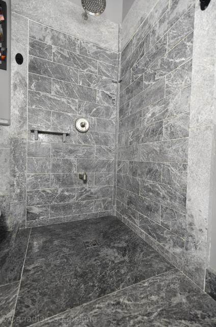 Soapstone shower walls