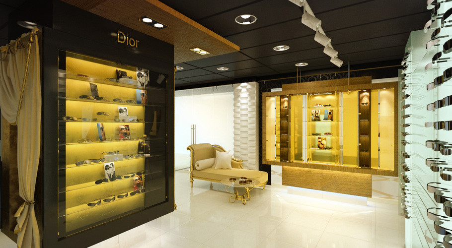 Дизайн-проект интерьера салона оптики GLAMOUR OPTICS