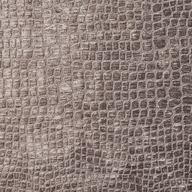 Grey Alligator Print Shiny Woven Velvet Upholstery Fabric By The Yard