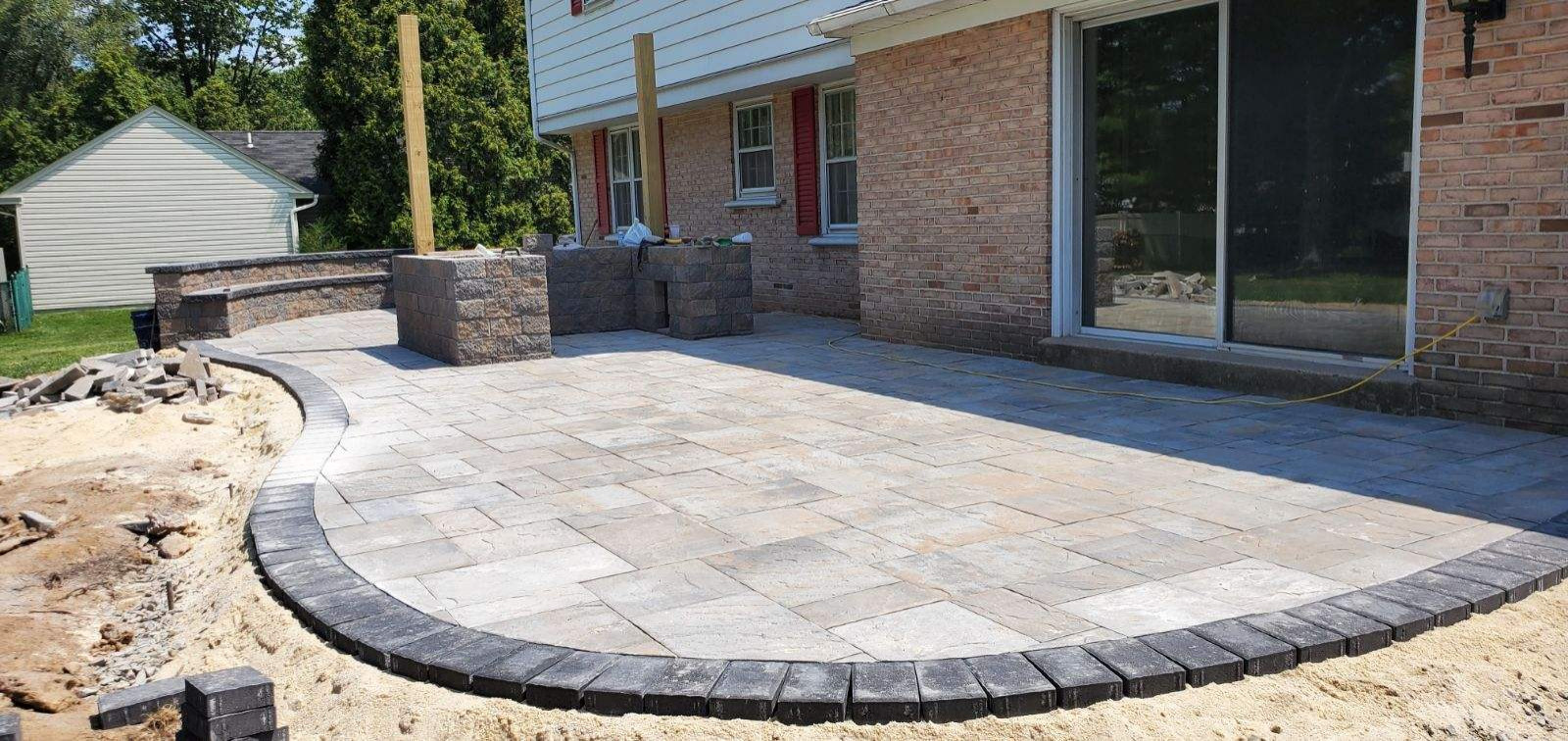 Patio/Seating Wall/Steps/Pergola and Outdoor Kitchen