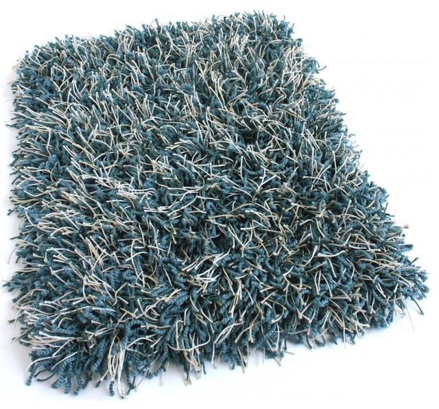 5' RD, Peacock Bling Shag Custom Rug, 68.2 oz Carpet