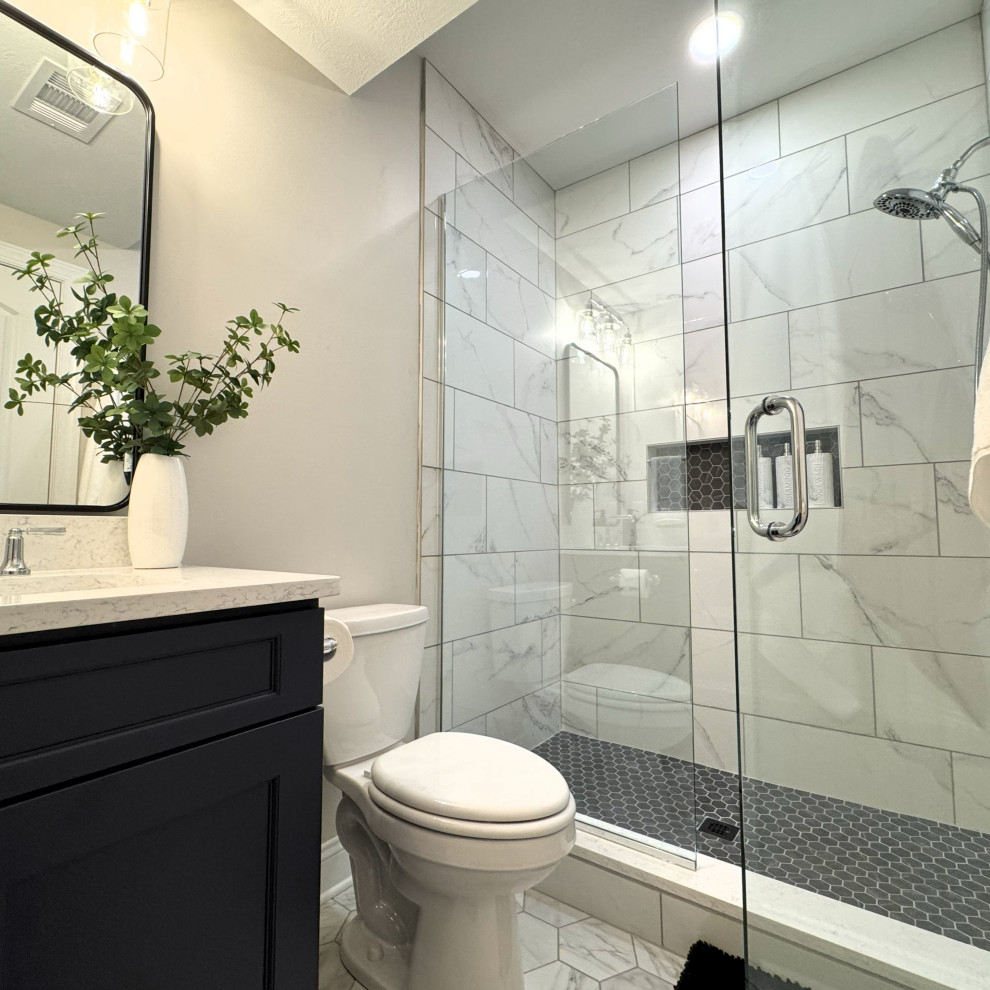 Frameless Glass Shower | Modern Bathroom Remodel