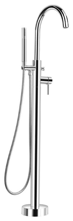 Isenberg 100.1170 Freestanding Floor Mount Bathtub/Tub Faucet, Brushed Nickel