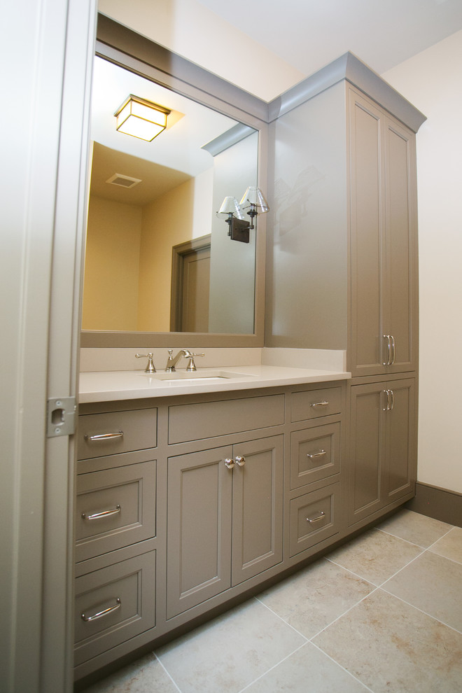 Example of a transitional bathroom design in Indianapolis
