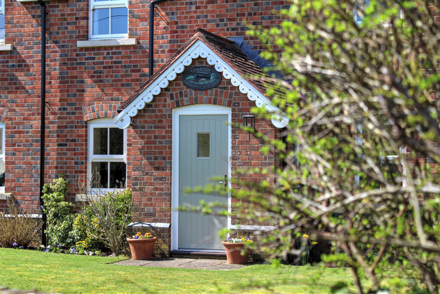 Pebble Grey Front Door Newbury Berkshire Modern Exterior