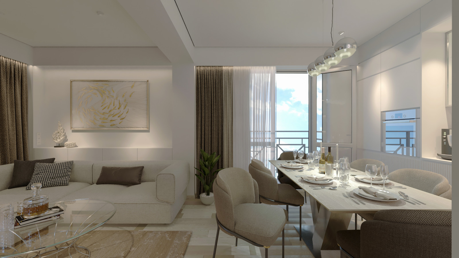 Дизайн проект квартиры в Сочи с объединением 2-х квартир в одну