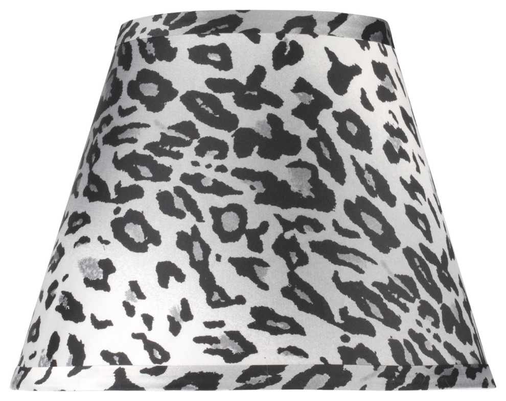 32171 Hardback Empire Shape Spider Lamp Shade With Leopard Pattern, 5"x9"x7"
