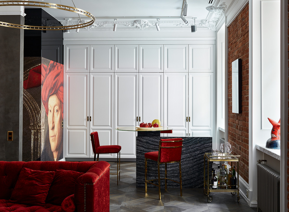 Гостиная, вид на кухню