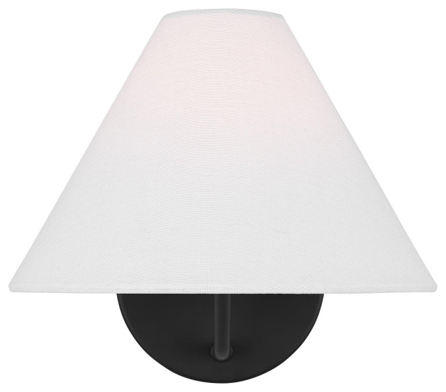 Burke 1Light Indoor Bath Vanity Wall Sconce, Midnight Black