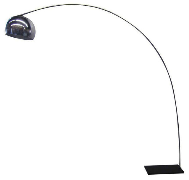 Vintage Chrome Arc Lamp With Steel Base