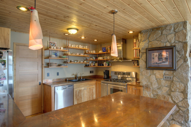 Renovating A Gem at Diamond Lake rustic-kitchen
