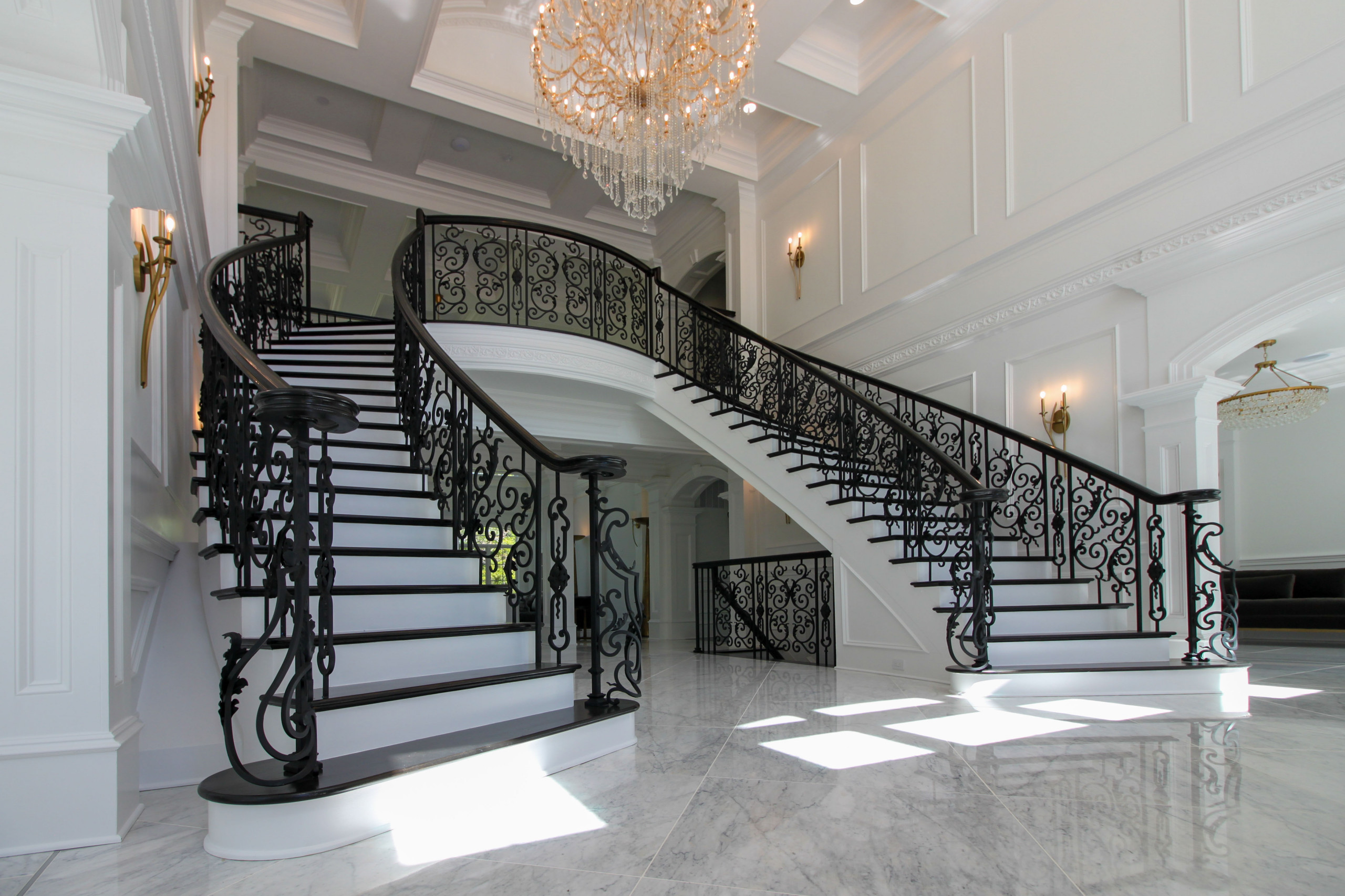 92_Grand Double Staircase in Exquisite Custom Home, Great Falls VA 22066