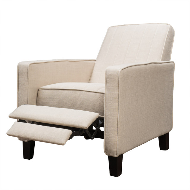 Nathan Fabric Club Chair Recliner Contemporary Chairs Nathan Fabric Club Chair Recliner Beige