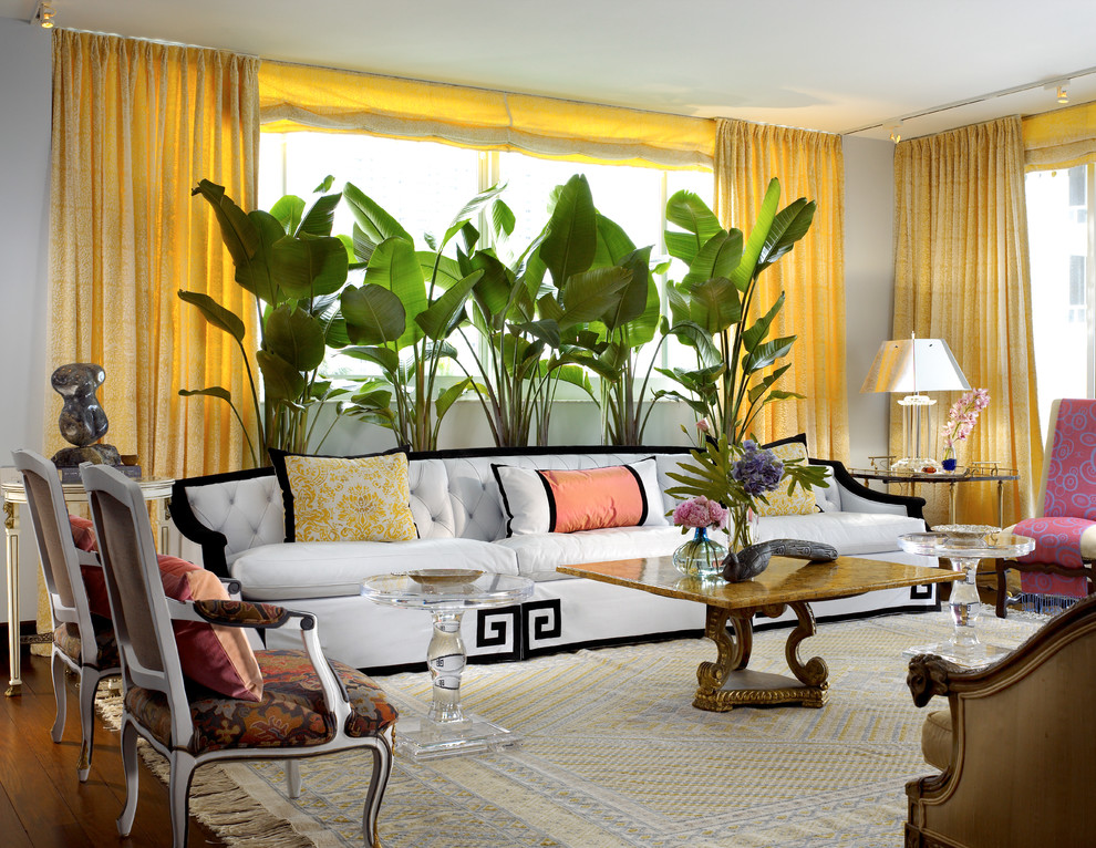 Inspiration for an eclectic enclosed living room in Miami.