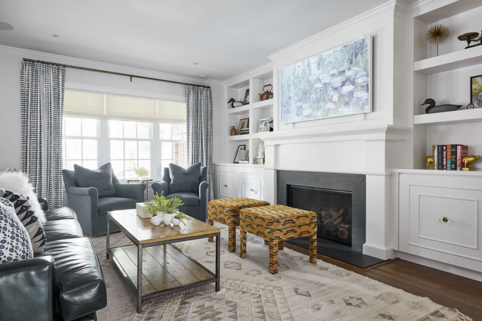 Living room - transitional living room idea in Richmond