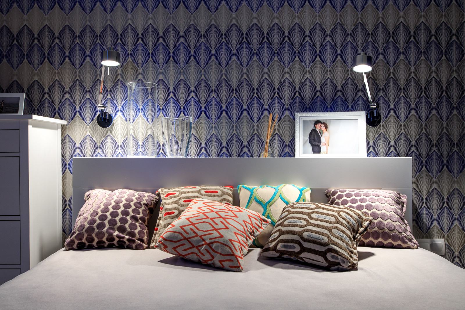 Оранжевое с синим