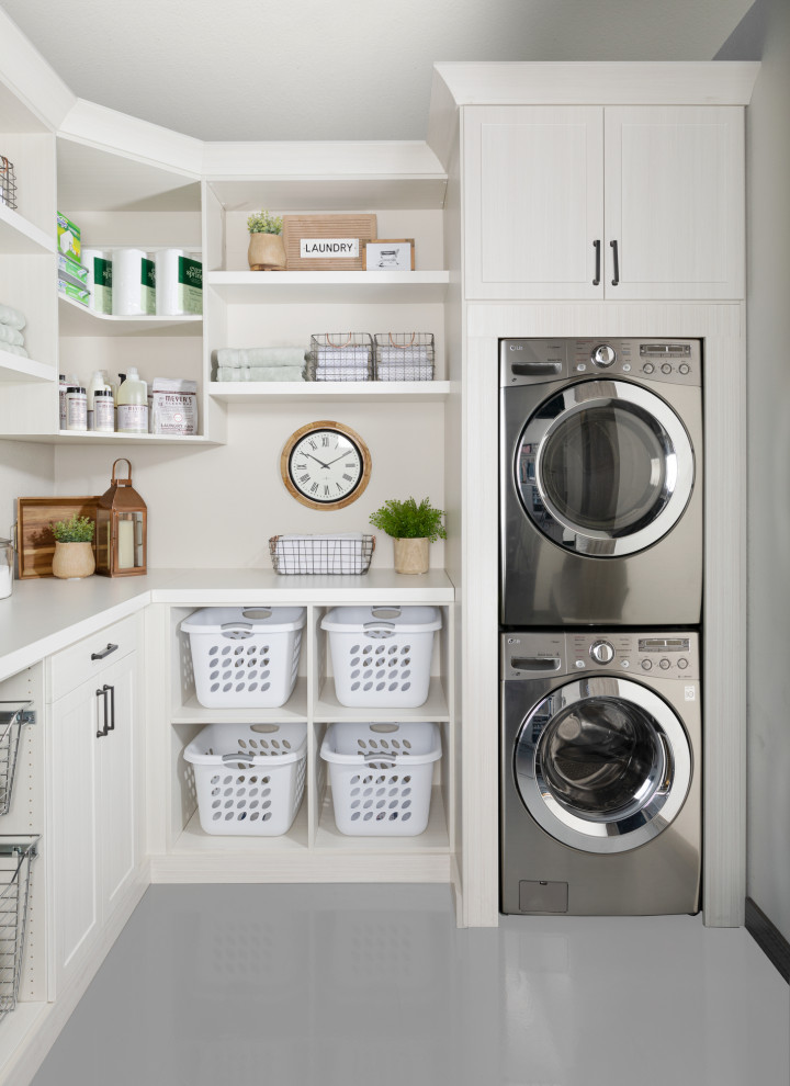 This is an example of a contemporary laundry room.