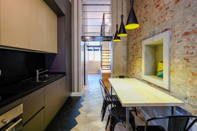 Loft via Dezza industrial-kitchen