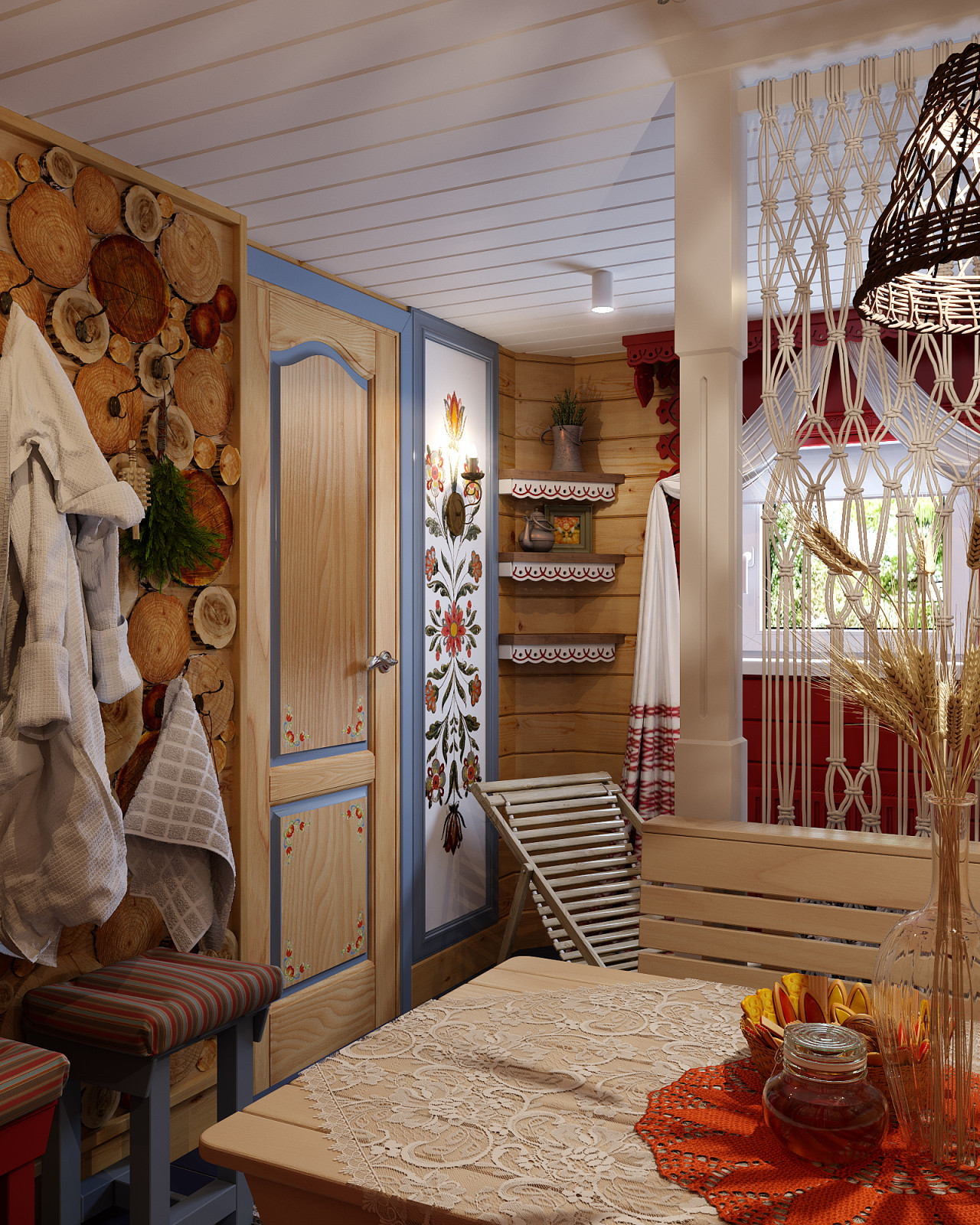 Баня с русскими мотивами