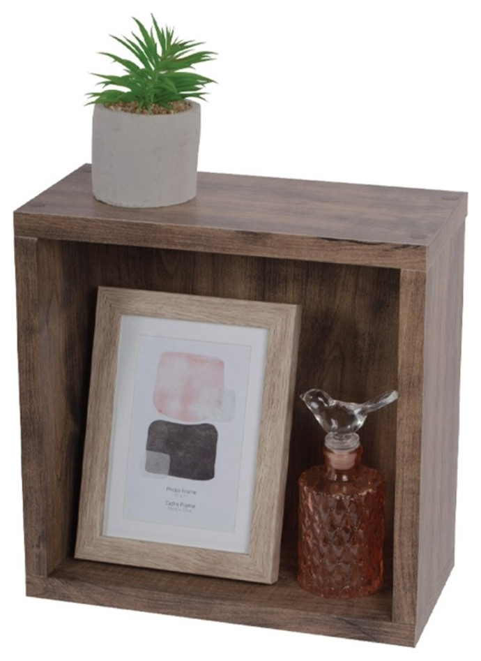 Kiera Grace Square Engineered Wood Cubbi Single Floating Wall Shelf