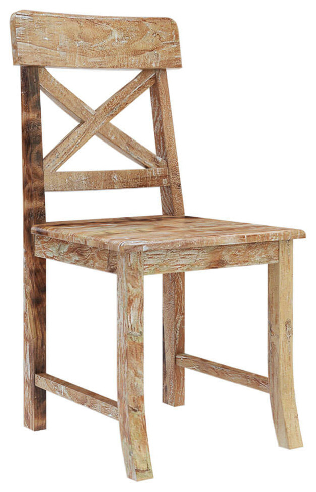 Britain Rustic Teak Wood Dining Chair With X Shaped Dining Chair Farmhouse Dining Chairs By Sierra Living Concepts