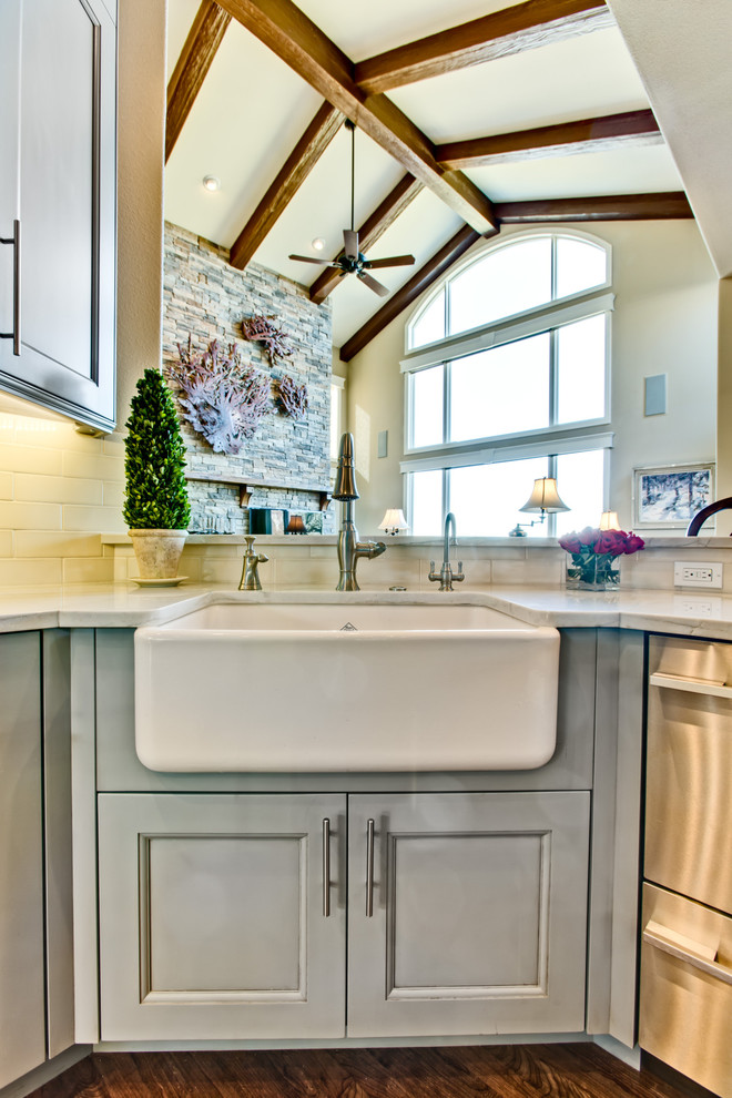 Transitional kitchen photo in Denver