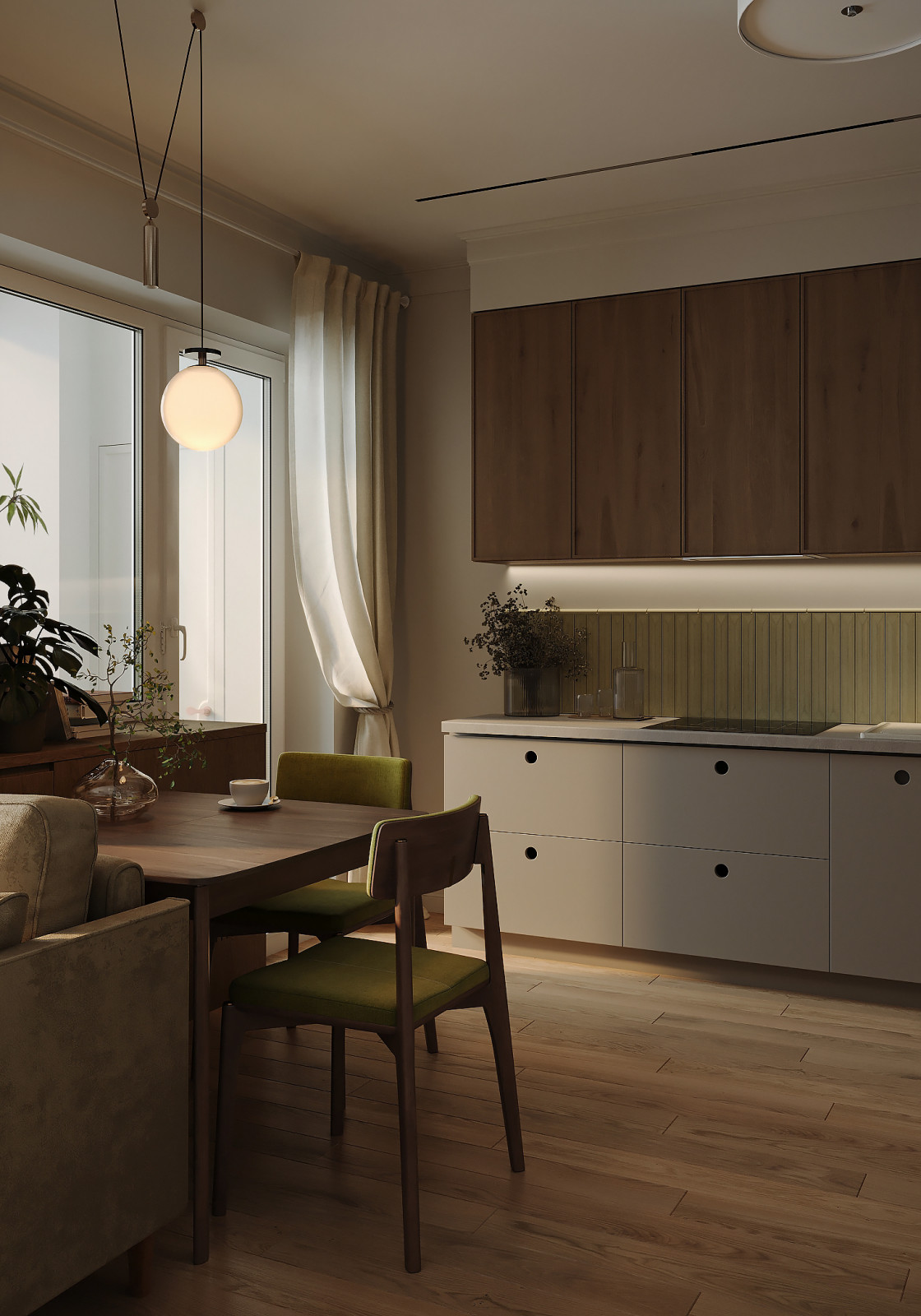 Вид на кухню