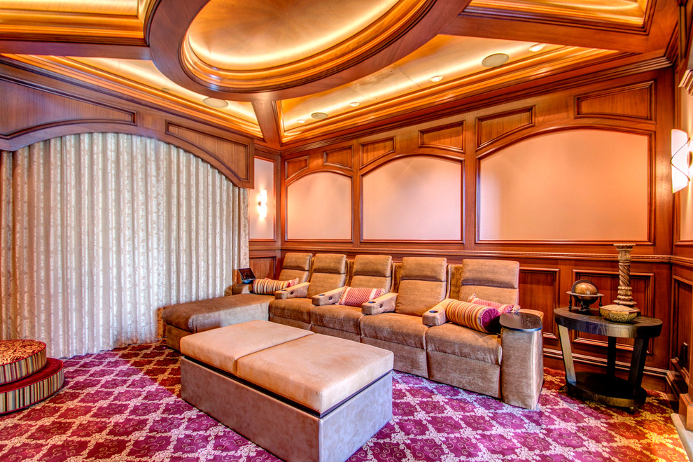 Traditional home theatre in San Diego.