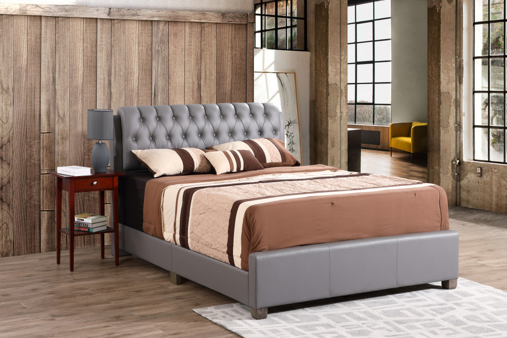 Bed, Gray, Full - Transitional - Panel Beds - by Glory Furniture | Houzz