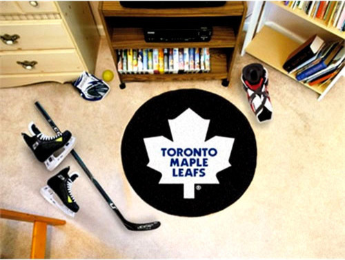 NHL Toronto Maple Leafs Hockey Puck Shaped Accent Rug
