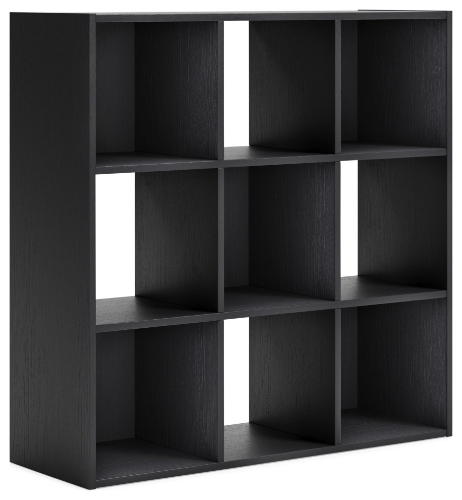 Benzara BM283051 35" Wood Bookcase Organizer, 9 Cube Compartments