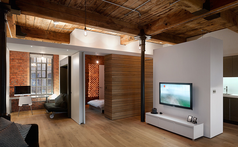 This is an example of an industrial living room in Manchester.