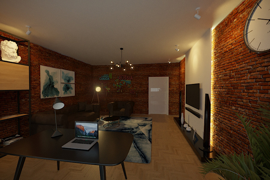 Дизайн одного помещения, лофт