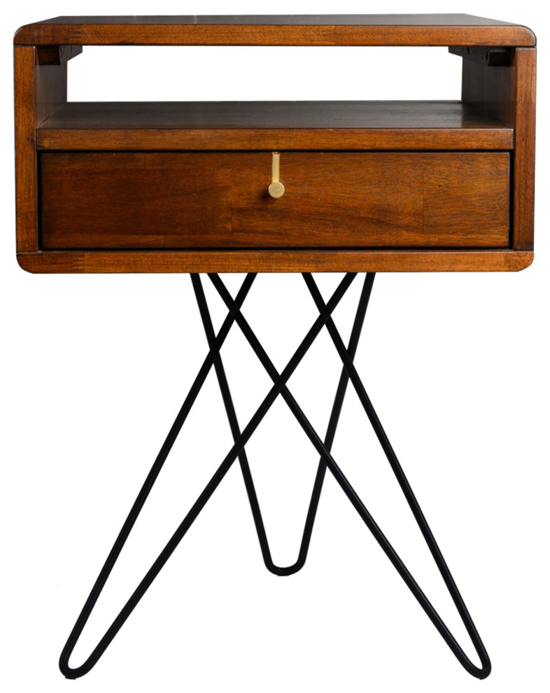 Okinawa Bedside Table Nightstand Midcentury Nightstands And Bedside