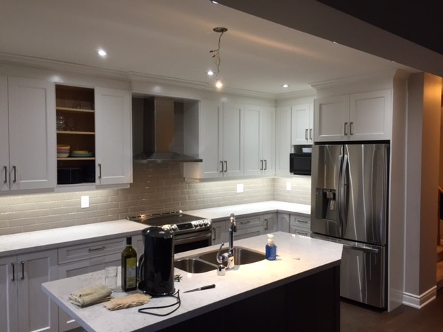 Main floor - load bearing wall removal - open concept - double sized kitchen