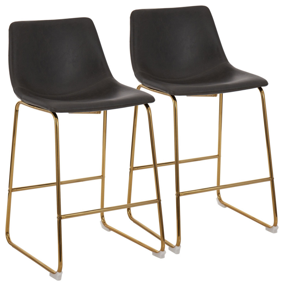 Duke 26" Counter Stool, Set of 2 Contemporary Bar Stools And