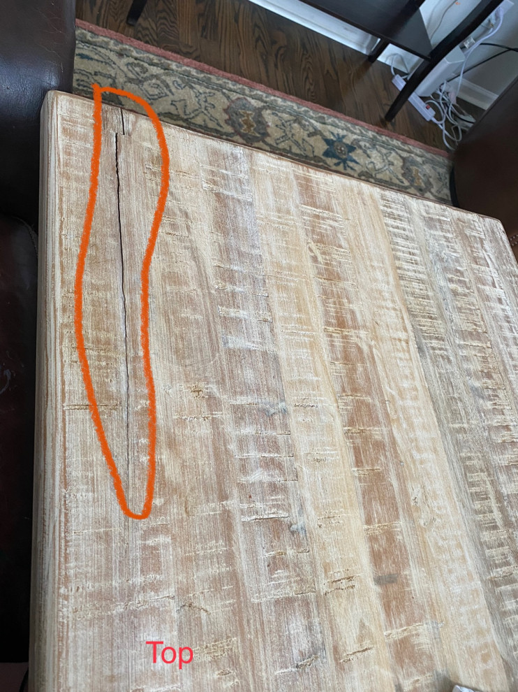 How to fix crack wood table