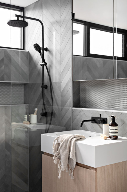 Double Void House contemporary-bathroom