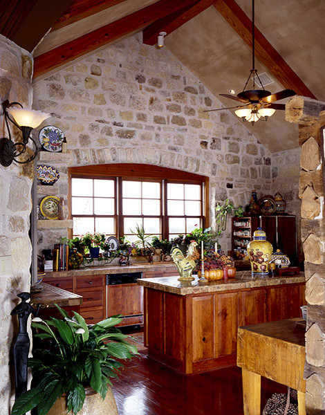 Mountain style kitchen photo in Austin