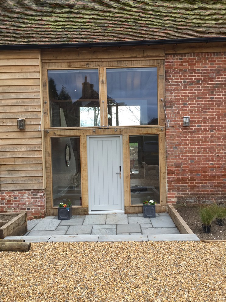 This is an example of a transitional entryway in Wiltshire.