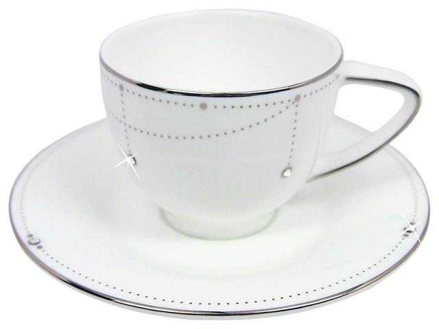 Prouna Best Wishes Ii Espresso Cup Saucer 2 Oz Transitional Prouna Best Wishes Ii Espresso Cup Saucer 2 Oz