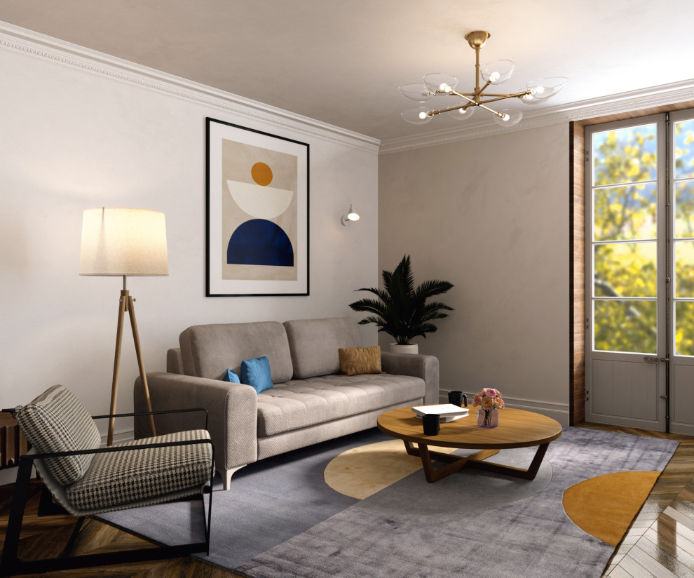 Дизайн проект гостинной для пары