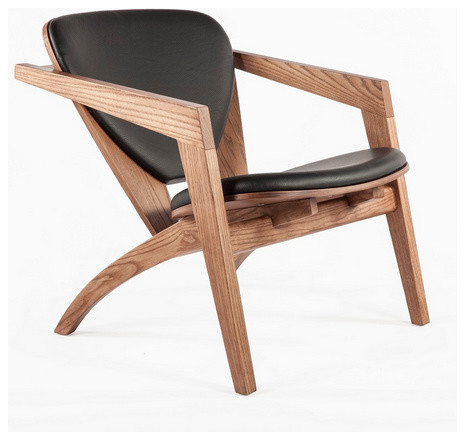Wood Lounge Chairs the olle solid wood and leather lounge chair - armchairs and Wood Lounge Chairs the olle solid wood and leather lounge chair - armchairs and