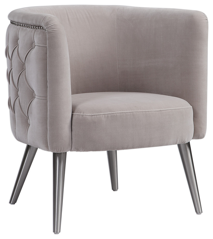 Uttermost Haider Tufted Accent Chair, 24 Hx40 Wx36 D Midcentury Armchairs And Accent Chairs